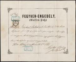 1868 Hidegkuton kiállított fegyver engedély  / 1862 Waffen Pass- Gun licence