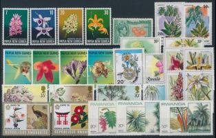 1940-1998 Flowers 3 sets + 16 stamps, 1940-1998 Virág motívum 3 db sor + 16 klf önálló érték