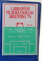1978. "Labdarúgó VB Argentina" peremén jelzett, stadion formájú Ag plakett eredeti műbőr t...