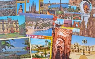110 db MODERN külföldi városképes lap, spanyol, román, egyiptomi, stb. / 110 modern European town-view postcards; Spanish, Romanian, Egyptian, atc.
