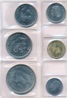 Spanyolország 1980.  50c-100P (6xklf) "Labdarugó VB 1982" szett eredeti tokban tanúsítvánn...