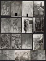 cca 1940 Erotikus fotó, 37 db, vegyes minőségben 9x6 cm