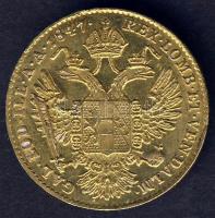 Ausztria/magyar verdejel 1847B 1D Au 3,49g T:2/3+