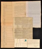 1929 Kimutatás a balatoni kikötők állapotáról + 3 db kikötőmesterek által írt levél, valamint egy újság kivágás.