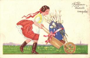 6 db régi szignált motívumlap, közte Pauli Ebner, Margret Boriss, Kränzle. vegyes minőség / 6 pre-19...