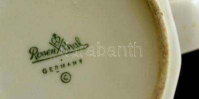 Rosenthal tejkiöntő, halvány szürke csíkokkal, jelzett, hibátlan, m: 12,5 cm