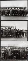 cca 1970 9 db fotó autóbuszokról és balesetekről készült fotó, 9x14 és 13x18 cm közti méretben