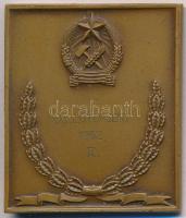 1952. "Honvéd Sportversenyek" fém plakett, hátlapján gravírozás. Szign.:Jákfalvy (60,5x52m...