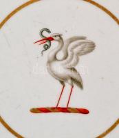 Worchester Coventry porcelán tányér, jelzett, kopásnyomokkal, d: 20,5 cm