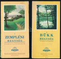 cca 1950-1960 Vegyes turistatérkép tétel, összesen 15 db, magyar és külföldi vegyesen, közte Balaton...