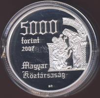 2007. 5000Ft Ag "Árpád-házi Szent Erzsébet" T:PP Csak 8000db, tanúsítvánnyal!