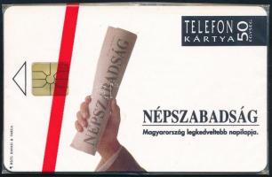 1992 Használatlan, sorszámozott Népszabadság telefonkártya, bontatlan csomagolásban.