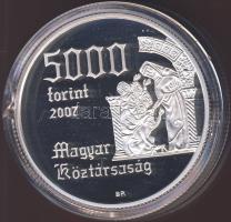 2007. 5000Ft Ag "Árpád-házi Szent Erzsébet" T:PP Csak 8000db, tanúsítvánnyal!