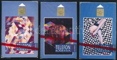 1992 K. Némethy - Vető festmények. Használatlan, sorszámozott telefonkártya, bontatlan csomagolásban. 3 db