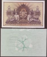 1943. 100P "Szálasi" + 1000P d.nélkül későbbi igen kis példányszámú utánnyomat eredeti lem...
