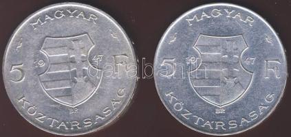 1947. 5Ft Ag "Kossuth" (2x) T:1/2