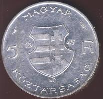 1947. 5Ft Ag "Kossuth" T:1