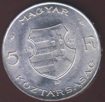 1947. 5Ft Ag "Kossuth" T:1