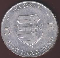 1947. 5Ft Ag "Kossuth" T:1
