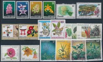 1953-1989 Virág motívum 2 sor + 22 klf önálló érték 1953-1989 Flower 2 sets + 22 stamps