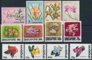 1956-1985 Virág motívum 6 klf sor + 7 klf önálló érték, 1956-1985 Flower 6 sets + 7 stamps