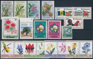 1956-1985 Virág motívum 6 klf sor + 7 klf önálló érték 1956-1985 Flower 6 sets + 7 stamps