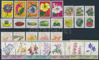 1978-1987 Virág sor 5 klf sor + 1 blokk 1978-1987 FLower 5 sets + 1 block