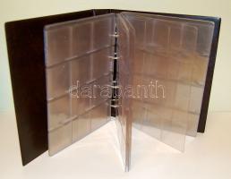 Gyűrűs berakó Hartberger típusú éremtokokhoz, 17db lappal, 204 férőhellyel