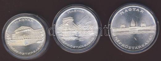 1956. 10Ft Ag + 20Ft Ag + 25Ft Ag "10 éves a Ft" sor T:1/2+