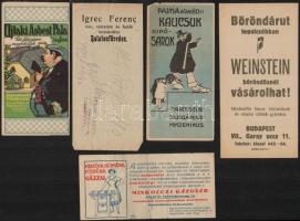 10 db régi számoló cédula