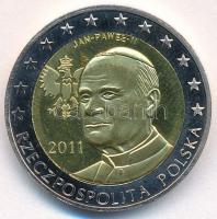 Lengyelország 2011. 2EUR Cu-Ni "II. János Pál" próbaveret T:PP ujjlenyomat  Poland 2011. 2 Euro Cu-Ni "John Paul II" trial strike C:PP fingerprint