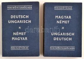 Magyar-Német, Német-Magyar miniszótár/Ungarisch-Deutsch,Deutsch-Ungarisch Miniwörterbücher. Bp., 1971, Terra. Kiadói papírkötés, német és magyar nyelven.