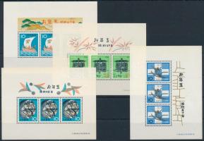 1968-1974 New Year 7 stamps + 7 blocks 1968-1974 Újév 7 klf  bélyeg + 7 klf blokk 2 db stecklapon