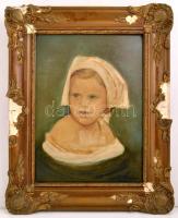 Glatz jelzéssel: Női portré. Olaj, vászon, keretben, 46×34 cm