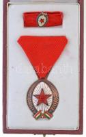1985. A Munka Érdemrend bronz fokozata, zománcozott Br kitüntetés szalagon, miniatűrrel és szalagsávval, tokban T:1-,2