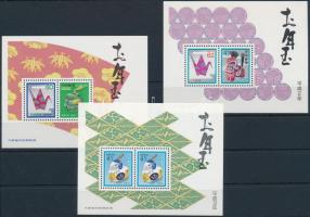 1984-1990 New Year 9 stamps + 6 blocks 1984-1990 Újév 9 klf  bélyeg + 6 klf blokk 2 db stecklapon