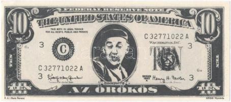 ~1969. "Az örökös" magyar filmvígjáték reklám fantázia bankjegye (5x) T:I,I-