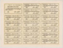 Szeged 1922. "Produkt Kereskedelmi Részvénytársaság" huszonöt részvénye összesen 10.000K-r...
