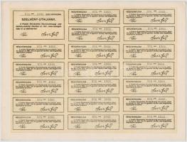 Szeged 1922. "Produkt Kereskedelmi Részvénytársaság" huszonöt részvénye összesen 10.000K-r...