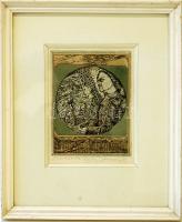 Hudozsnik Ljoksin: Osznovatelj szignált rézkarc keretben 29x24cm