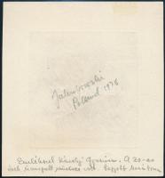 Wojciech Jakubowski (1929-): Ex libris Julian von Károlyi. Zongora, zene.Rézkarc  jelzett 95x95 mm /...