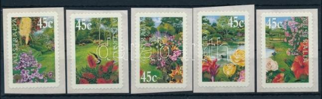 Flowers self-adhesive set + stamp-booklet, Virágok öntapadós sor + bélyegfüzet