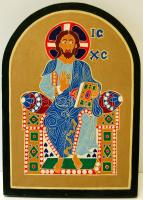 Ikon: Veres Zsuzsa és Csomor Lajos 37x26 cm (hátoldalán viaszpecsét)