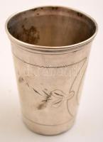 Ezüst (Ag.) keresztelő pohár, jelzett, mesterjeggyel (SH), m:7 cm, nettó:32 g