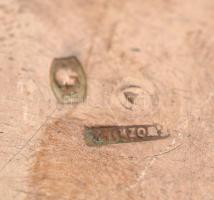 Ezüst (Ag.) keresztelő pohár, jelzett, mesterjeggyel (Wozniak), gazdagon gravírozott, m:7,5 cm, nett...