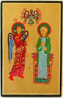 Ikon: Veres Zsuzsa és Csomor Lajos 38x25 cm (hátoldalán viaszpecsét)