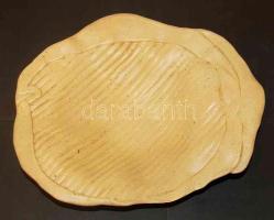 Gerle Margit (1949- ) kerámia tál 21x26 cm