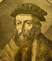 I. Ferdinánd (1531-1564) Német-Római császár, magyar király rézmetszetű portréja. Martin Rota után. ...