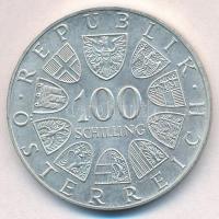 Ausztria 1979. 100Sch Ag "Bécsi Nemzetközi Központ" T:1-,2 Austria 1979. 100 Schilling Ag ...