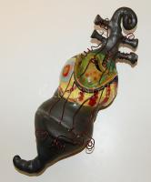 Tímár Éva "Hangszerek" festett kerámia 26cm